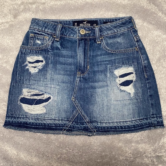 Hollister Denim Patch Mini Skirt - Picture 1 of 7